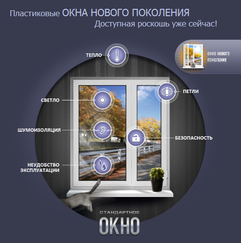 Инфографика стандартного окна